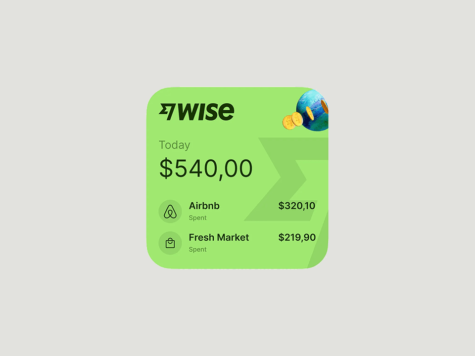 Wise payment widget design