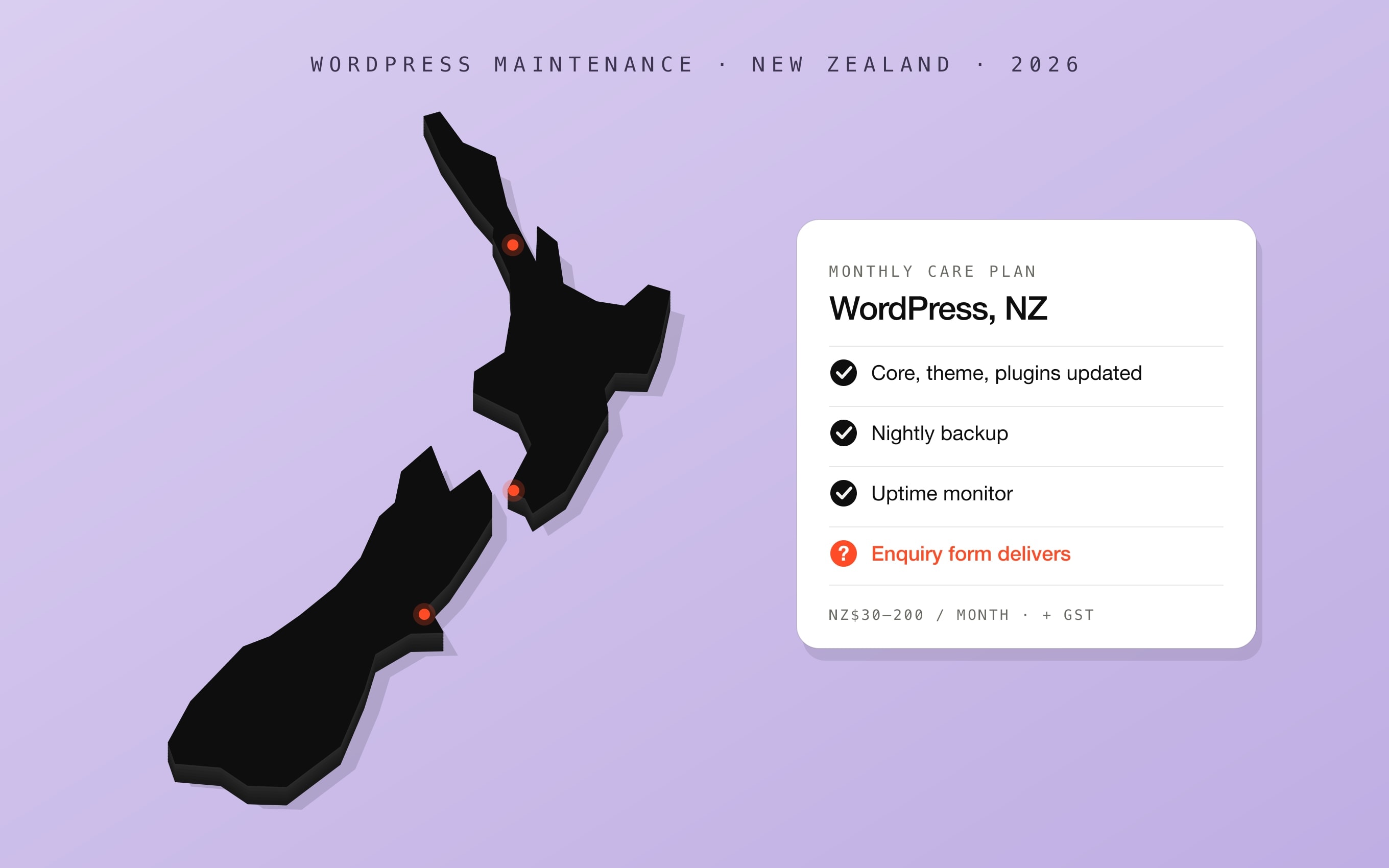 WordPress Website Maintenance Costs in New Zealand (2026): Care Plans vs Paying for Fixes article cover