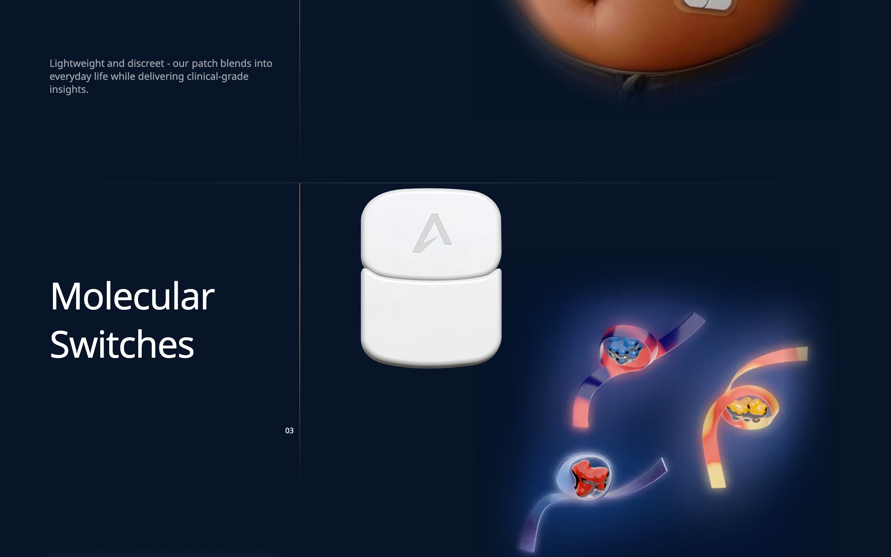 Adaptyx home page: the 3D patch in the molecular switches section