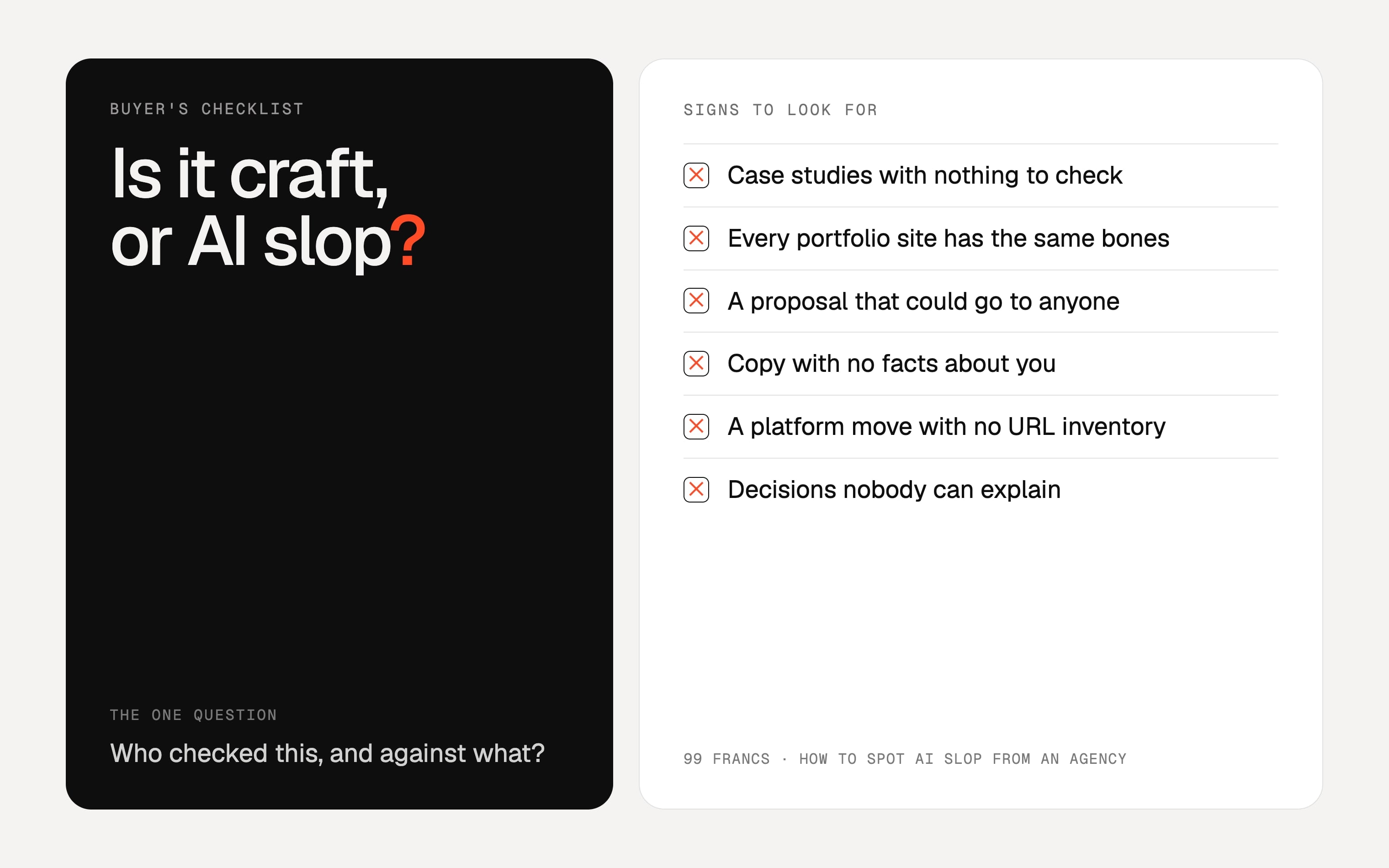 How to Tell If Your Agency Is Handing You AI Slop: A Buyer's Checklist