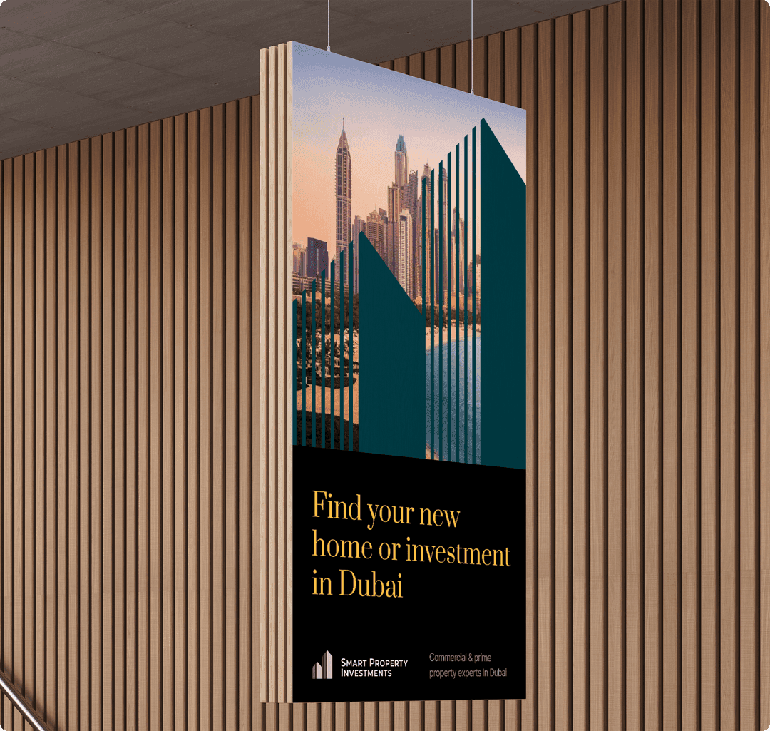 Dubai real estate website visual identity detail