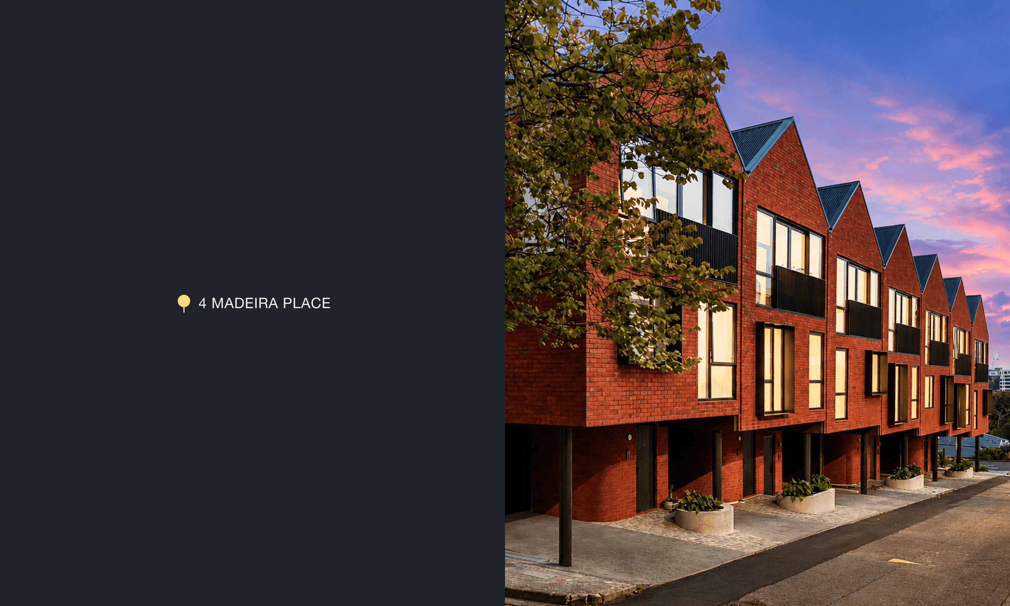 4 Madeira Place website — full-width architectural photography