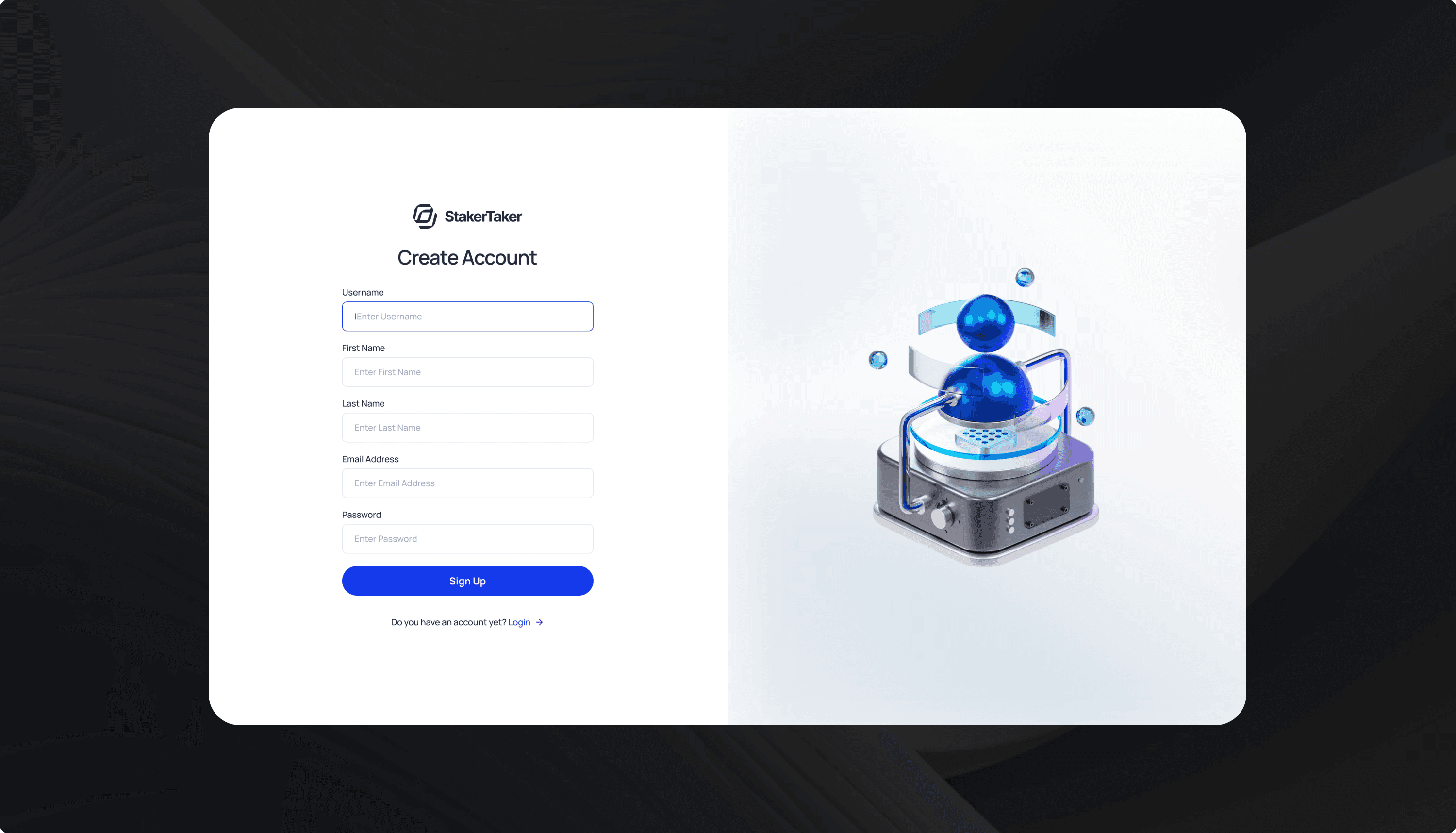 StakerTaker data-driven investment dashboard