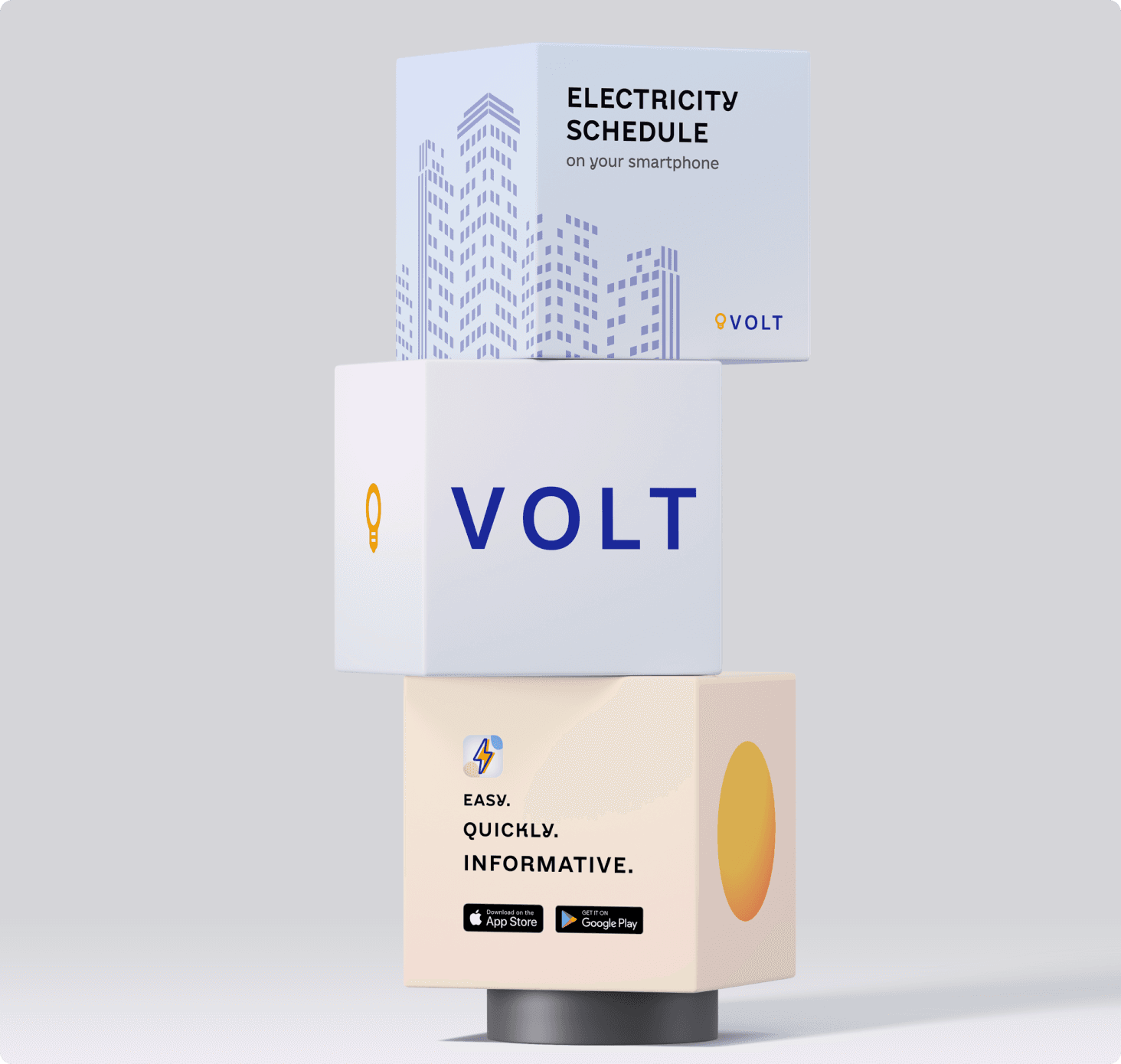 Volt mobile app identity poster