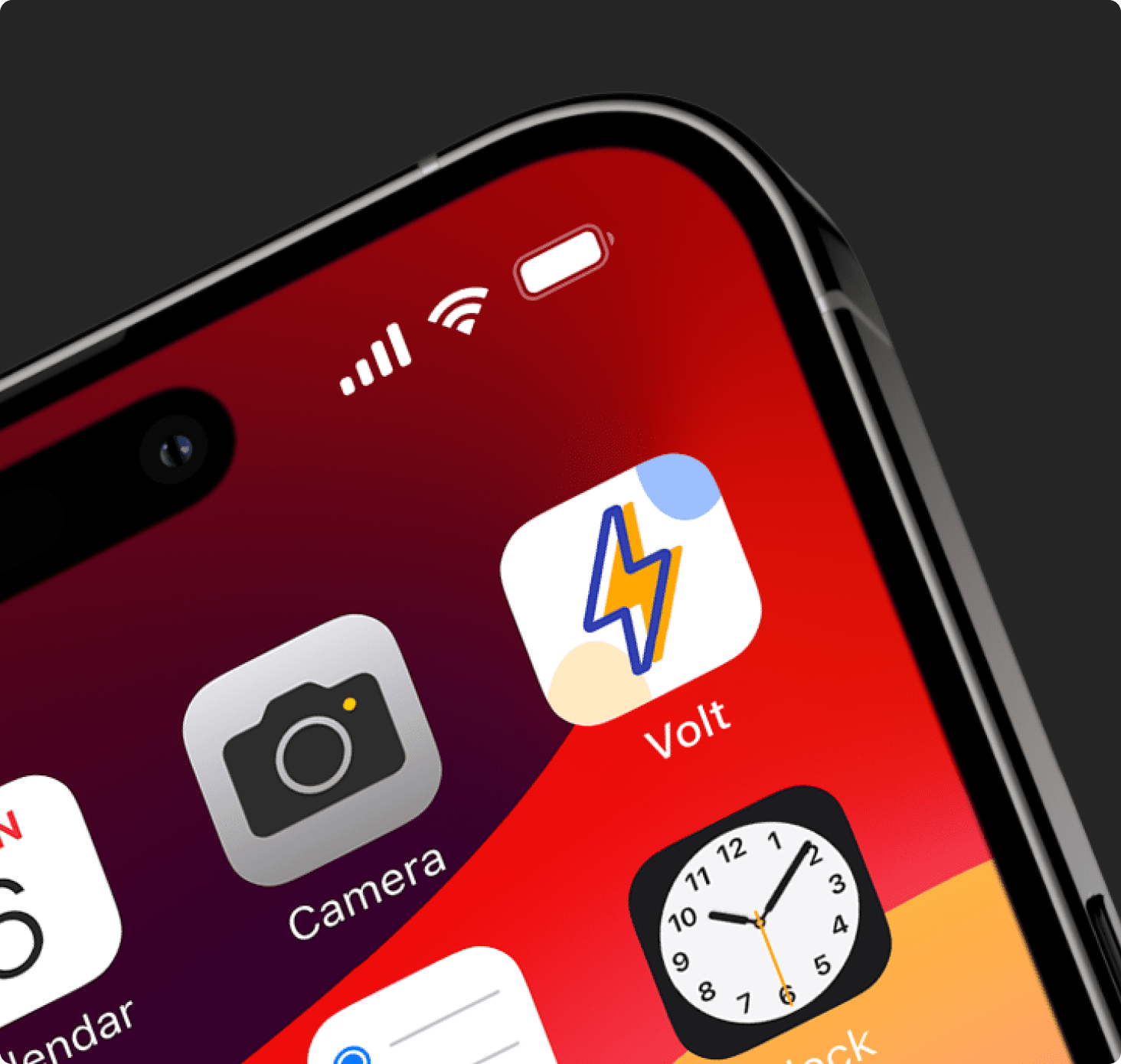 Volt mobile app supporting screen poster
